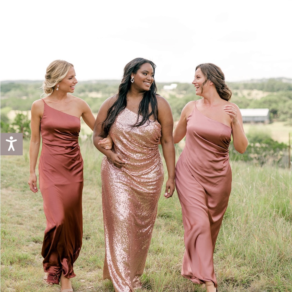 Revelry Jade Bridesmaids Dress in Cinnamon Rose